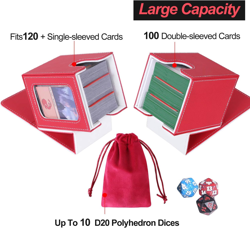 MTG Deck Box for Commander Display,Card Deck Box Fits 60+ Double Sleeved Cards o - Image 3