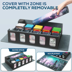 5-Row MTG Deck Box with Commander Display, Trading Card Storage Box for MTG TCG - Image 3