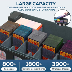 5-Row MTG Deck Box with Commander Display, Trading Card Storage Box for MTG TCG - Image 4