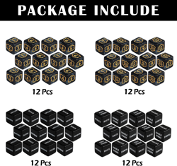 48 Pcs Abilities Keywords Counter Dice Black Shield MTG Dice Counters Bulk Buff - Image 2