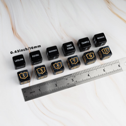 48 Pcs Abilities Keywords Counter Dice Black Shield MTG Dice Counters Bulk Buff - Image 3