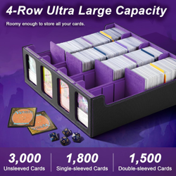 MTG Deck Box for 3000+ Trading Cards, Trading Card Storage Box with 20 Colorful - Image 2