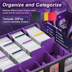 MTG Deck Box for 3000+ Trading Cards, Trading Card Storage Box with 20 Colorful - Image 5