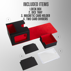 Premium MTG Commander Deck Box with Display Window, Dice Tray, Holds 100+ Double - Image 3