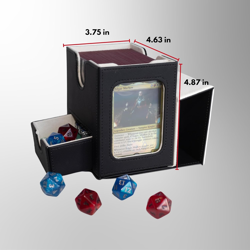 Premium MTG Commander Deck Box with Display Window, Dice Tray, Holds 100+ Double - Image 4