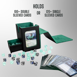Premium MTG Commander Deck Box with Display Window, Dice Tray, Holds 100+ Double - Image 5