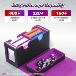 Ultra Pro MTG Commander Deck Box with 2 Display, Fits 320+ Cards, Magnetic Stora - Image 3