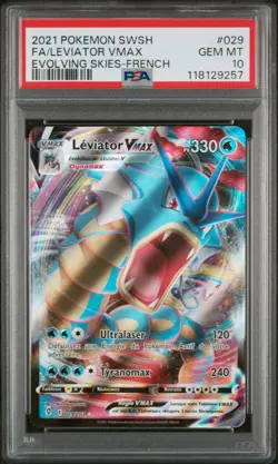 Carte Pokemon Leviator VMAX 029/203 PSA 10 Evolution Celeste FR - Image 1