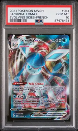 Carte Pokemon Givrali VMAX 041/203 PSA 10 Evolution Celeste FR - Image 1