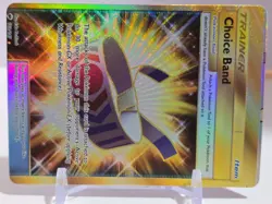 POKEMON Choice Band Trainer Secret Rare 162/145 Guardians Rising Gold Holo Error - Image 2