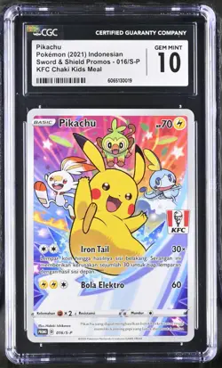Pokemon Pikachu 016/S-P Indonesian KFC Promo - CGC 10. - Image 1