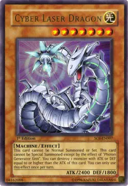 Cyber Laser Dragon SOI-EN007 - Ultra Rare - Near Mint 1st Edition YuGiOh! TCG - Image 1
