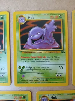Pokemon TCG Muk Fossil Non-Holo 28/62 5x Card Lot LP Condition - Image 3