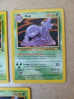 Pokemon TCG Muk Fossil Non-Holo 28/62 5x Card Lot LP Condition - Image 4