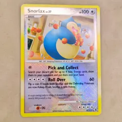 Snorlax Lv. 37 Rising Rivals Reverse Holo Pokemon Trading Card Rare 33/111 LP/MP - Image 1
