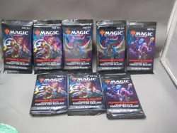 MAGIC THE GATHERING DUNGEONS & DRAGONS FORGOTTEN 12 CARD SET BOOSTER LOT OF 8 c - Image 1