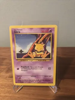 ABRA - Base Set - 43/102 - Common - Pokemon Card - Unlimited Edition - NM - Image 1