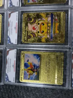 15 POKEMON PGC GRADED FAN ART GOLD FOIL CARDS - PIKACHU & CHARIZARD CARDS - Image 5