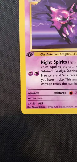Pokemon Card VLP - Sabrina's Haunter VLP Gym Heroes 58/132 1st Edition 58/132 - Image 5