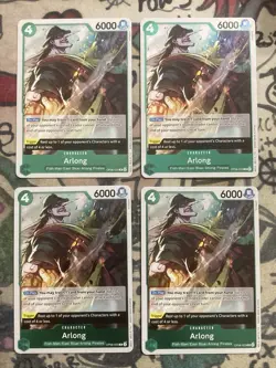 4x Arlong OP06-023 R Rare OP06 Wings of the Captain One Piece Card TCG Playset - Image 1