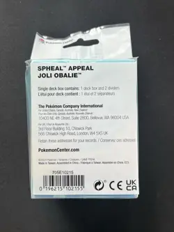 🌊 NEW Spheal Appeal Deck Box Pokemon Center Card TCG Official Nintendo - Image 2
