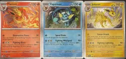 Prismatic Evolutions Poster Collections 3 Foil Promo Cards - Image 1
