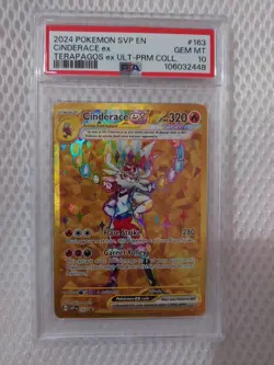 2024 Pokemon cinderace ex 163 card graded psa gem mt 10 - Image 1