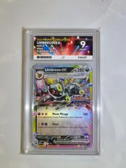 Umbreon EX Prismatic Evolutions Stamped Mint 9 Ace Graded Pokemon Card Holo PSA - Image 1