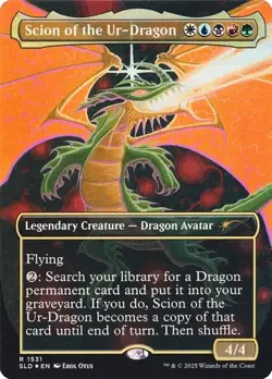 Scion of the Ur-Dragon - Rainbow Foil Extended Art SLD NM MTG - Image 1