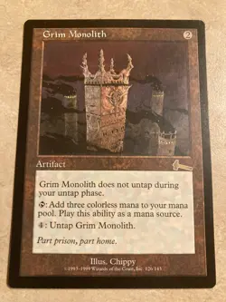 Grim Monolith LP+ Urza's Legacy See pics! minimal wear! - Image 1