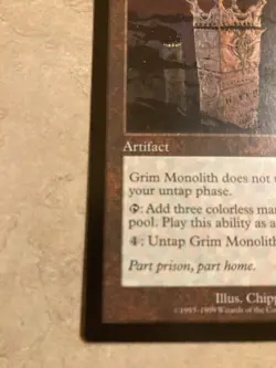 Grim Monolith LP+ Urza's Legacy See pics! minimal wear! - Image 3