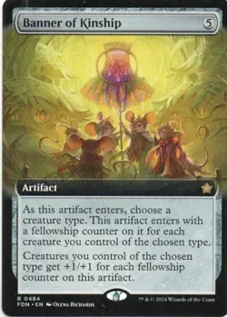 MTG: Foundations: Extended Art Banner of Kinship: Lightly Played Condition - Image 1