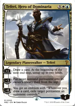 MTG Teferi, Hero of Dominaria (White Border) Normal NM Mystery Booster 2 Magic 9 - Image 1