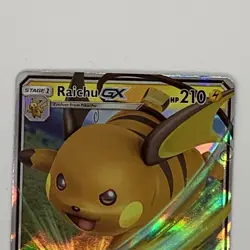 Pokemon Raichu GX Hidden Fates SM213 Black Star Ultra Rare "Pack Fresh" NM/MT - Image 2