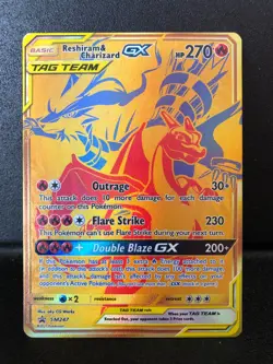 Reshiram & Charizard Tag Team GX Promo SM247 Pokemon 2021 - Image 1