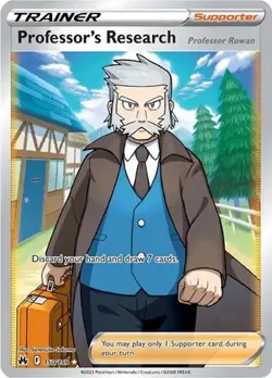 Professor's Research (Full Art, #150/159) - Holof SWSH - Crown Zenith NM Pokemon - Image 1