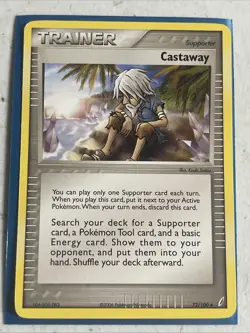 2006 Pokemon EX Crystal Guardians Castaway 72/100 Trainer Supporter MP Condition - Image 1