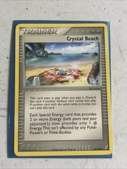 Crystal Beach 75/100 Crystal Guardians Pokemon TCG Regular Lightly Played - Image 1