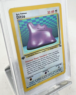 1st Edition DITTO Holo 1999 Pokemon Fossil # 3 Vintage Rare WOTC Gem Mint PSA 10 - Image 3