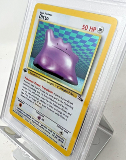 1st Edition DITTO Holo 1999 Pokemon Fossil # 3 Vintage Rare WOTC Gem Mint PSA 10 - Image 4
