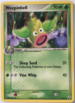 POKEMON WEEPINBELL 47/92 EX LEGEND MAKER UNCOMMON NEAR MINT - Image 1