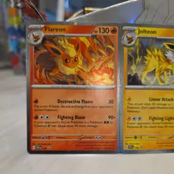 3 x Promos From Prismatic Evolutions Poster Collection. flareon vaporeon jolteon - Image 2
