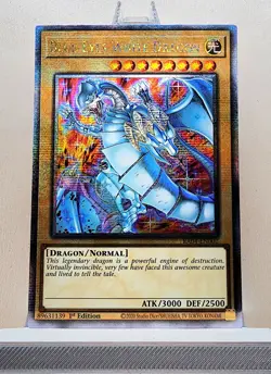 Blue-Eyes White Dragon (New Art) (Quarter Century Secret Rare) RA04-EN002 - Image 1