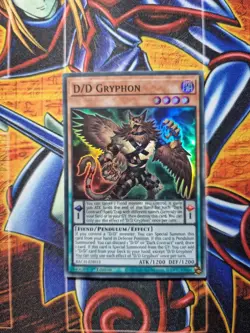 Yu-Gi-Oh! TCG D/D Gryphon Battle of Chaos BACH-EN013 1st Edition Super Rare - Image 1