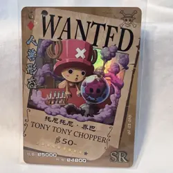 ONE PIECE Anime TONY TONY CHOPPER Trading Card Wanted Bounty Poster SR Holo - Image 1