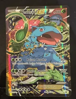 Pokemon TCG Venusaur EX Black Star Promo Full Art Holo Card XY123 - Image 1