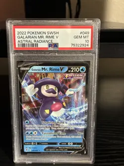 Pokemon TCG Galarian Mr. Rime v Ultra Rare Card 049/189 Astral Radiance - Image 1