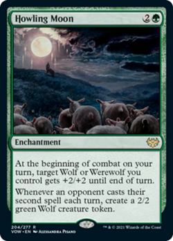 Howling Moon Innistrad: Crimson Vow HEAVILY PLD Green Rare MAGIC CARD ABUGames - Image 1