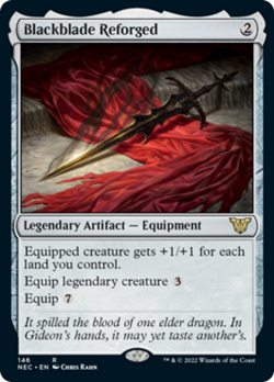 Blackblade Reforged Kamigawa: Neon Dynasty Commander PLD Rare MTG CARD ABUGames - Image 1