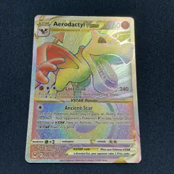 Aerodactyl VSTAR 199/196 Lost Origin Rainbow Secret Rare Pokemon TCG Card - Image 2